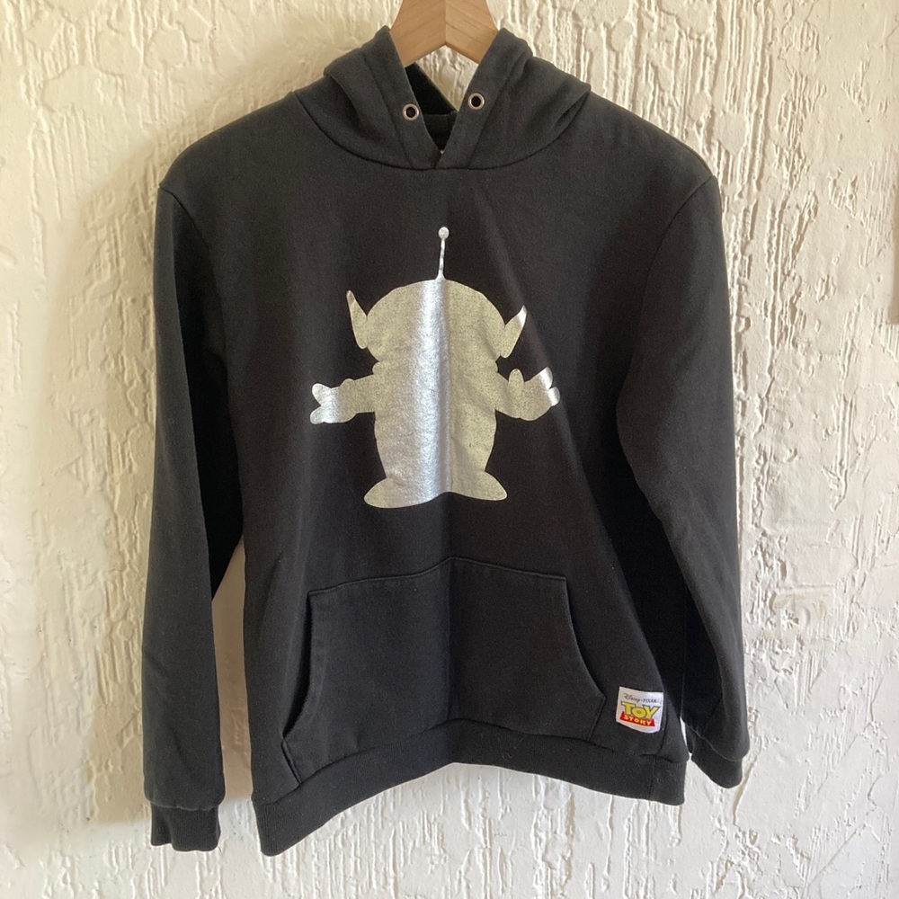 Forever 21 Black Toy Story Alien Martian Hoodie Size Small